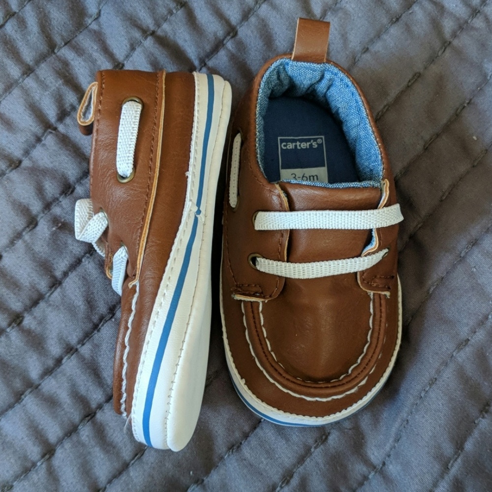 Brown boat style shoes